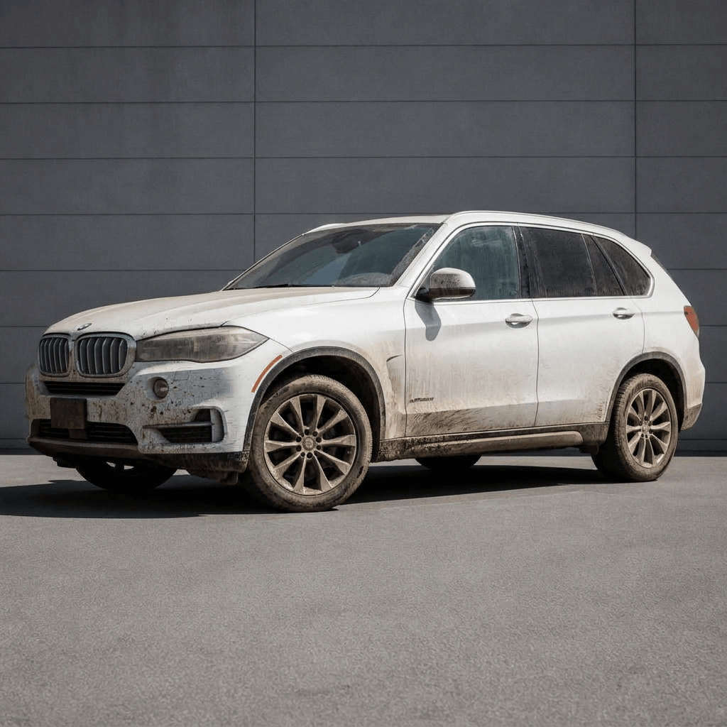 Vorher — Weißer SUV — Lackaufbereitung